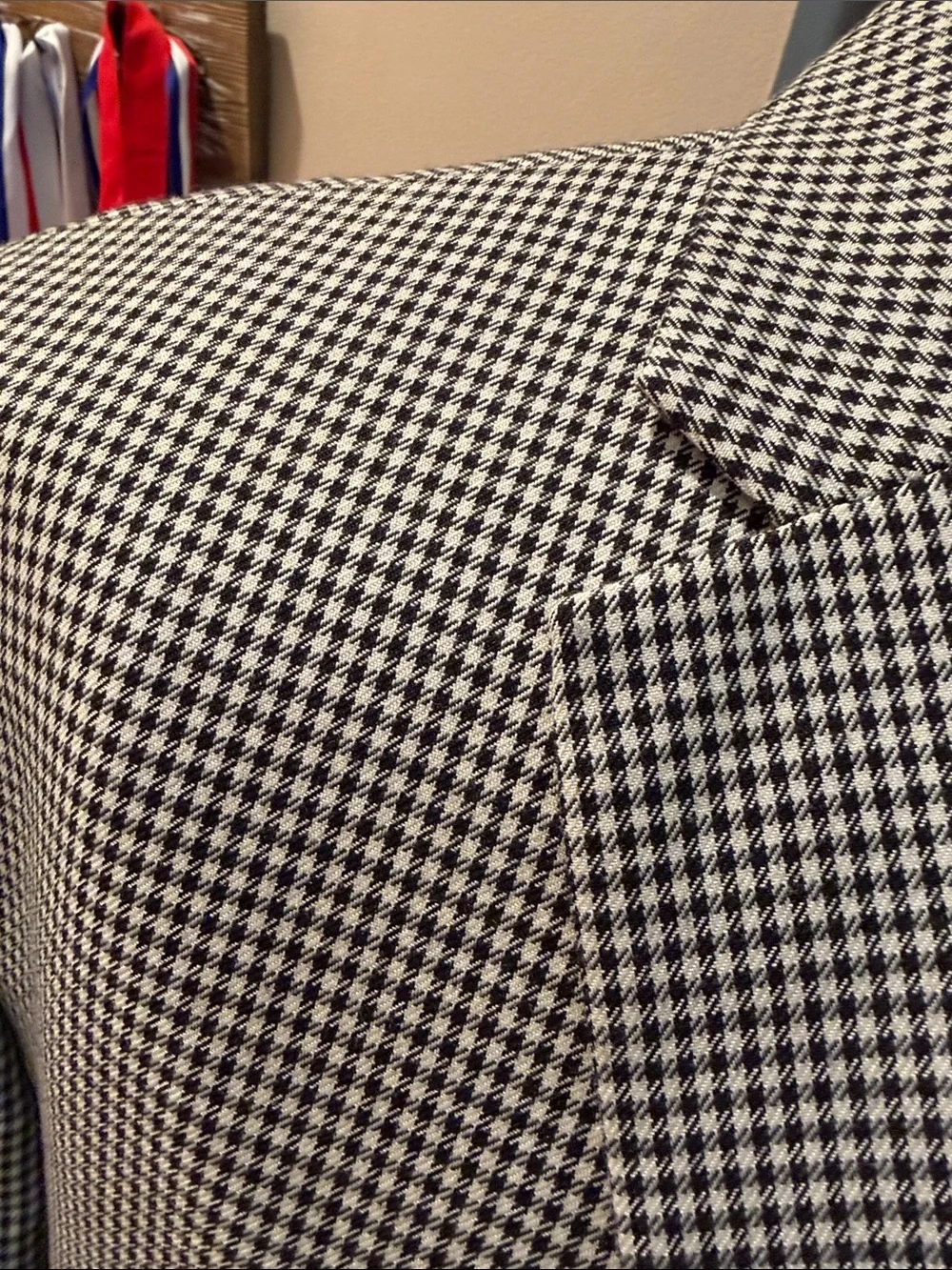 Michael Kors Men’s 50L Blazer Sport Coat Suit Jacket Like New Black Check